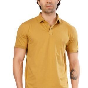 Premium Earthy Mustard Polo T-Shirt - Image 2