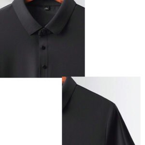 Premium Peaceful Shadow (Black) Polo T-Shirt - Image 5
