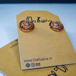 Dazzling Spiral Gold Concentric Earrings - Image 5