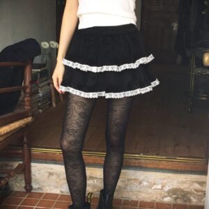 Lolita Vintage Lace Flared Skirt - Image 2