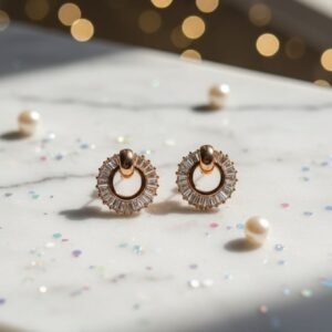 Luxe Halo Stud Women's Earrings - Image 4