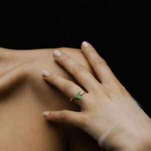Whale Tail Serenity Ring Green Enamel Women's Ring (Exclusive) - Image 6