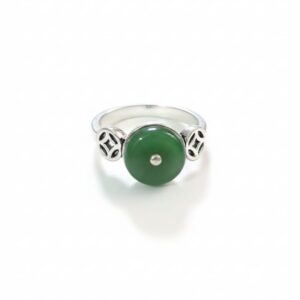 Verdant Orbit Jade Centerpiece Women's Ring - Image 6