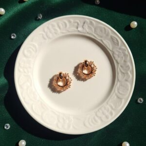 Luxe Halo Stud Women's Earrings - Image 2