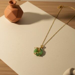 Jade Bloom Gold Pendant Necklace (Exclusive Product) - Image 5