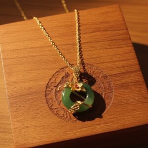 Jade Bloom Gold Pendant Necklace (Exclusive Product) - Image 9