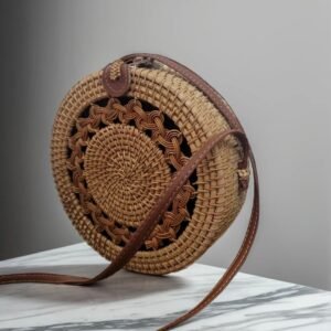 EXCLUSIVE COLLECTION- Natural fiber rattan shoulder bag - Image 5