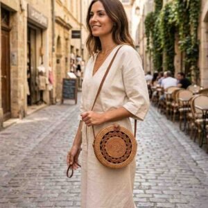 EXCLUSIVE COLLECTION- Natural fiber rattan shoulder bag - Image 6