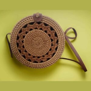 EXCLUSIVE COLLECTION- Natural fiber rattan shoulder bag - Image 2