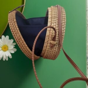 EXCLUSIVE COLLECTION- Natural fiber rattan shoulder bag - Image 3