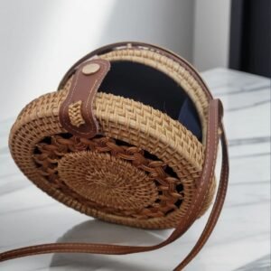 EXCLUSIVE COLLECTION- Natural fiber rattan shoulder bag - Image 4
