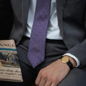 Da Kasha Vintage Lavender Classic Necktie - Image 2