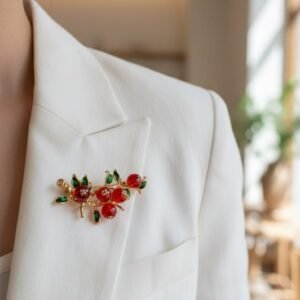 Da Kasha “pomegranate Bloom” Brooch - Image 4