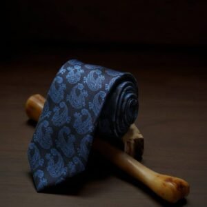 Da Kasha Paisley Blue Classic Necktie - Image 5