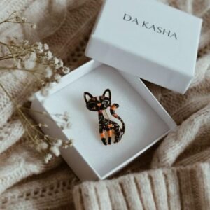 Midnight Muse Cat Brooch - Image 1