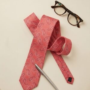 Da Kasha Crimson Classic Paisley Necktie - Image 4