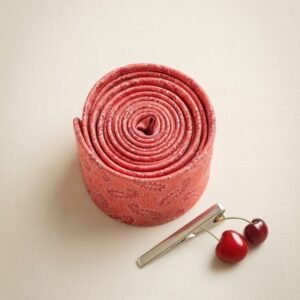 Da Kasha Crimson Classic Paisley Necktie - Image 3