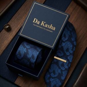 Da Kasha Paisley Blue Classic Necktie - Image 1