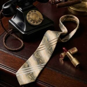 Da Kasha Golden Mirage Classic Necktie - Image 1