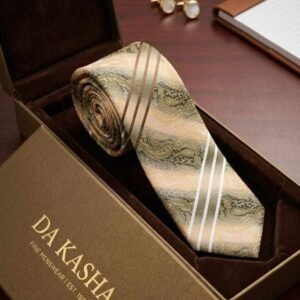 Da Kasha Golden Mirage Classic Necktie - Image 4