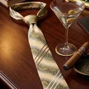 Da Kasha Golden Mirage Classic Necktie - Image 5