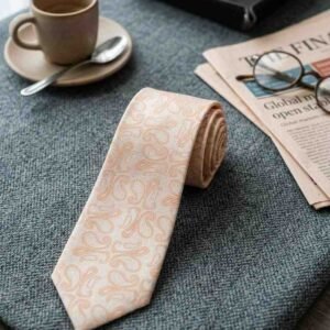 Da Kasha Peach Dawn Paisley Necktie - Image 4