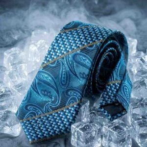 Da Kasha Azure Royale Fusion Necktie - Image 5
