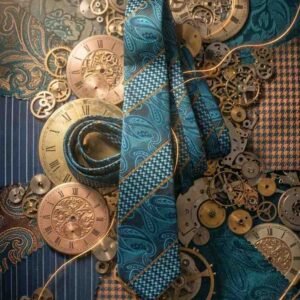 Da Kasha Azure Royale Fusion Necktie - Image 2