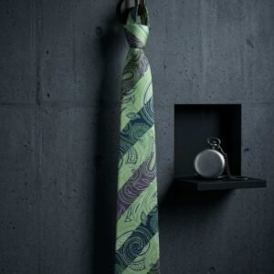 Da Kasha Emerald Mirage Paisley Necktie - Image 2
