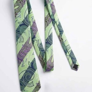 Da Kasha Emerald Mirage Paisley Necktie - Image 3