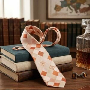 Da Kasha Amber Chess Classic Necktie - Image 2