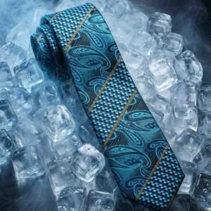 Da Kasha Azure Royale Fusion Necktie - Image 1