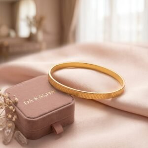 Da Kasha Golden Chevron Bangle - Image 1