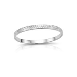 Da Kasha Silver Chevron Bangle - Image 3