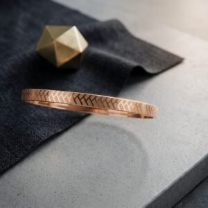Da Kasha Rose Chevron Bangle - Image 2