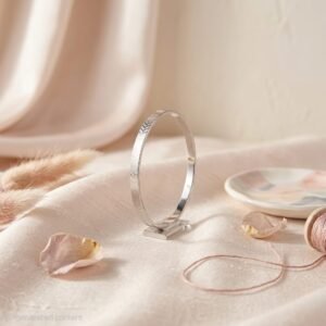 Da Kasha Silver Chevron Bangle - Image 5