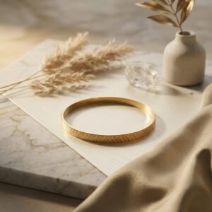 Da Kasha Golden Chevron Bangle - Image 5