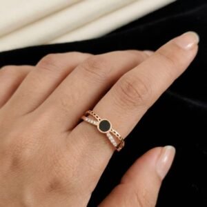 Da Kasha Noir Halo Women's Ring - Image 5