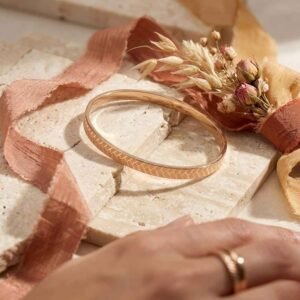 Da Kasha Golden Chevron Bangle - Image 4