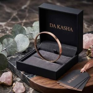 Da Kasha Rose Chevron Bangle - Image 1