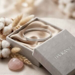 Da Kasha Silver Chevron Bangle - Image 1
