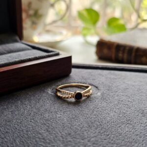 Da Kasha Noir Halo Women's Ring - Image 1